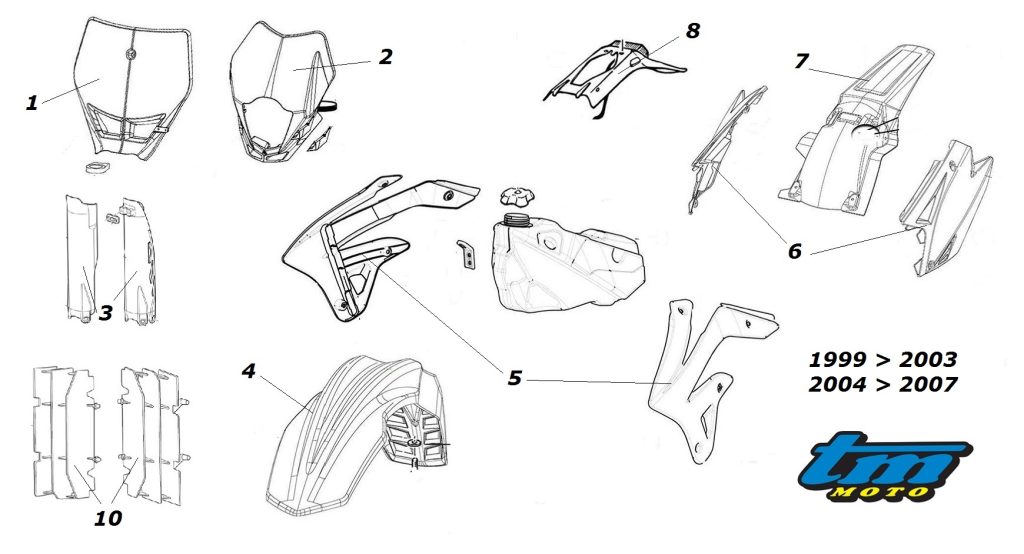 TM Racing 'Profiled' Radiator Louvres 2008> 4T Options TM UK TM